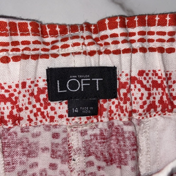 Ann Taylor LOFT Paper Bag Linen Blend Shorts size 14 - Picture 11 of 17